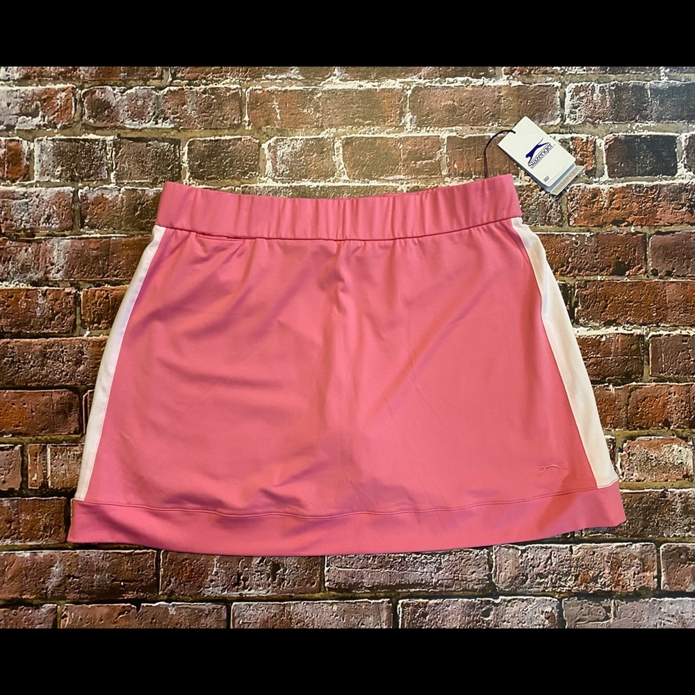 NWT Slazenger Golf Skort SZ XL Pink/White